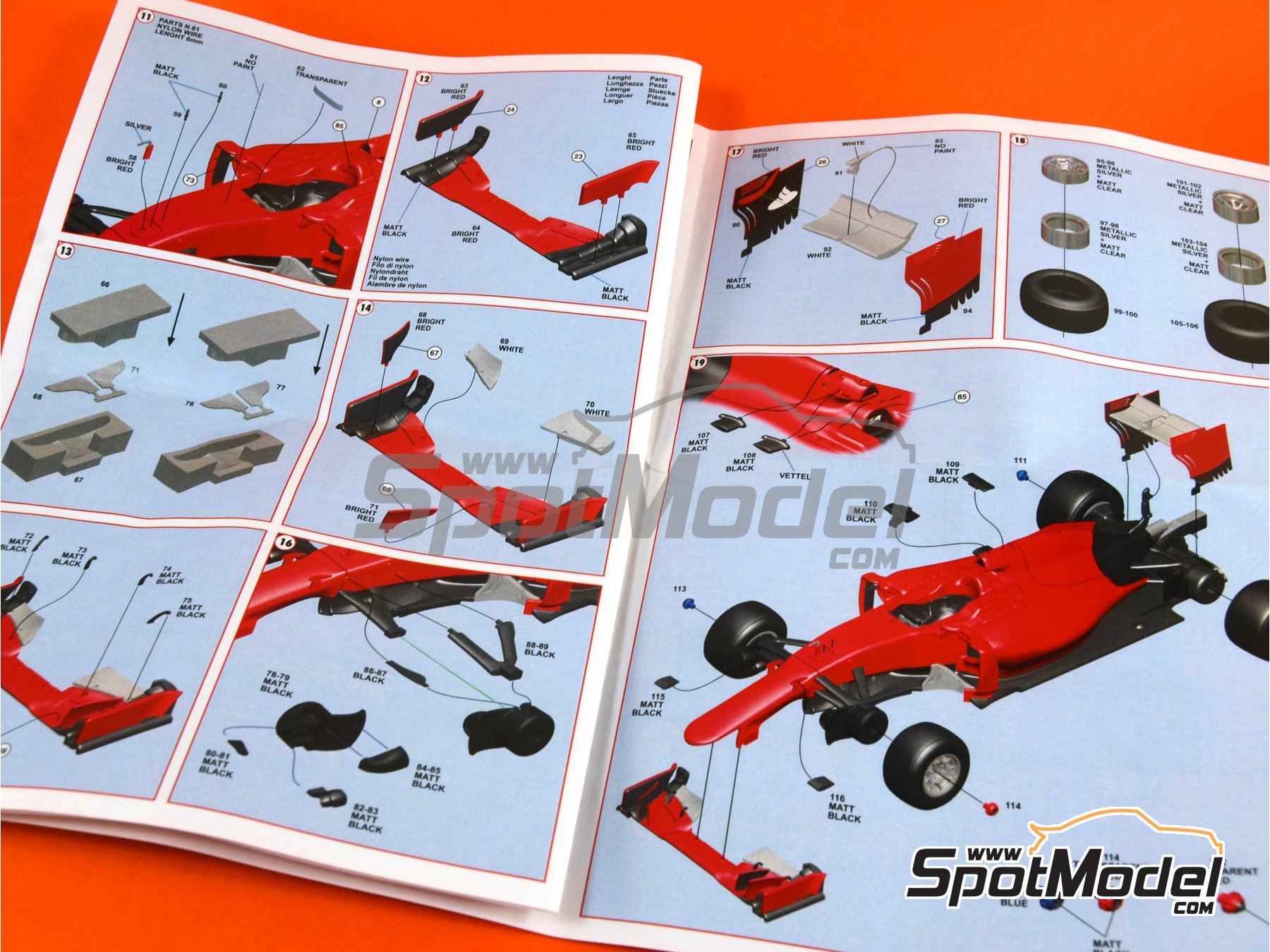 Tameo Kits TMK433: Car scale model kit 1/43 scale - Ferrari SF15-T